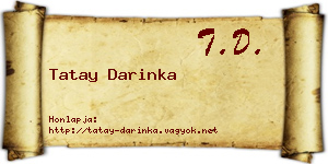 Tatay Darinka névjegykártya